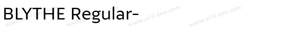 BLYTHE Regular字体转换